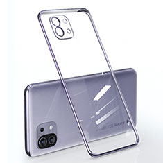 Funda Silicona Ultrafina Carcasa Transparente para Xiaomi Mi 11 Lite 4G Morado