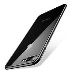 Funda Silicona Ultrafina Carcasa Transparente Q04 para Apple iPhone 7 Plus Negro