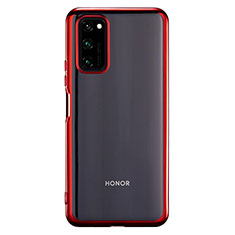 Funda Silicona Ultrafina Carcasa Transparente S01 para Huawei Honor V30 5G Rojo