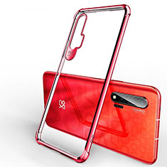 Funda Silicona Ultrafina Carcasa Transparente S01 para Huawei Nova 6 Rojo