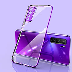 Funda Silicona Ultrafina Carcasa Transparente S01 para Huawei Nova 7 SE 5G Morado