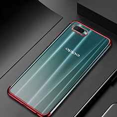 Funda Silicona Ultrafina Carcasa Transparente S01 para Oppo R15X Rojo