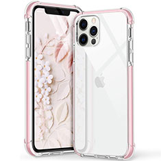 Funda Silicona Ultrafina Carcasa Transparente S02 para Apple iPhone 12 Pro Max Rosa