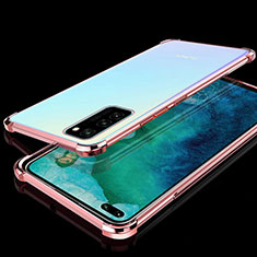 Funda Silicona Ultrafina Carcasa Transparente S02 para Huawei Honor V30 Pro 5G Oro Rosa