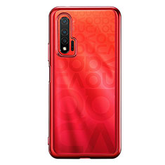 Funda Silicona Ultrafina Carcasa Transparente S02 para Huawei Nova 6 Rojo