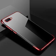 Funda Silicona Ultrafina Carcasa Transparente S02 para Oppo K1 Rojo