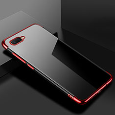 Funda Silicona Ultrafina Carcasa Transparente S02 para Oppo RX17 Neo Rojo