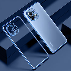 Funda Silicona Ultrafina Carcasa Transparente S02 para Xiaomi Mi 11 Lite 5G NE Azul