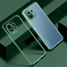 Funda Silicona Ultrafina Carcasa Transparente S02 para Xiaomi Mi 11 Lite 5G Verde