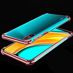 Funda Silicona Ultrafina Carcasa Transparente S02 para Xiaomi Redmi 9i Oro Rosa