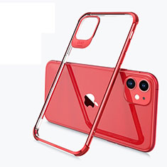 Funda Silicona Ultrafina Carcasa Transparente S03 para Apple iPhone 11 Rojo