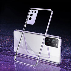 Funda Silicona Ultrafina Carcasa Transparente S03 para Huawei Honor X10 5G Plata