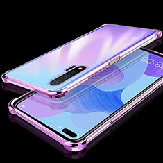 Funda Silicona Ultrafina Carcasa Transparente S03 para Huawei Nova 6 Morado