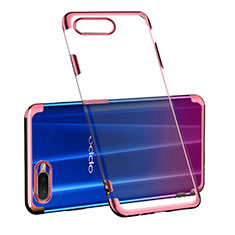 Funda Silicona Ultrafina Carcasa Transparente S03 para Oppo R15X Oro Rosa