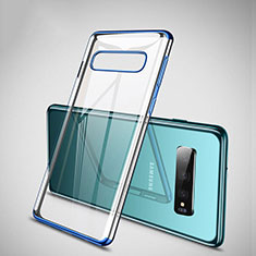 Funda Silicona Ultrafina Carcasa Transparente S04 para Samsung Galaxy S10 Plus Azul