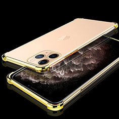 Funda Silicona Ultrafina Carcasa Transparente S05 para Apple iPhone 11 Pro Oro