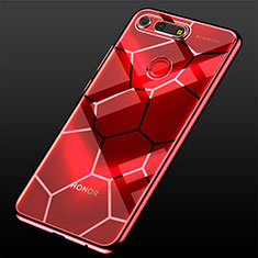 Funda Silicona Ultrafina Carcasa Transparente S05 para Huawei Honor V20 Rojo