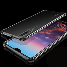 Funda Silicona Ultrafina Carcasa Transparente S05 para Huawei P20 Negro