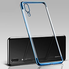 Funda Silicona Ultrafina Carcasa Transparente S09 para Huawei P20 Azul