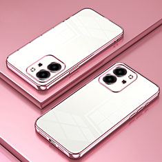 Funda Silicona Ultrafina Carcasa Transparente SY1 para Huawei Honor 80 SE 5G Oro Rosa