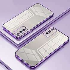 Funda Silicona Ultrafina Carcasa Transparente SY1 para Huawei Honor Play4T Pro Morado