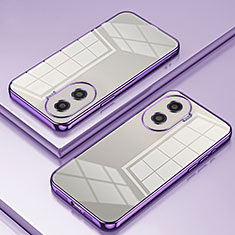 Funda Silicona Ultrafina Carcasa Transparente SY1 para Huawei Honor X40i 5G Morado