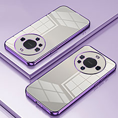 Funda Silicona Ultrafina Carcasa Transparente SY1 para Huawei Mate 60 Morado