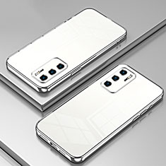 Funda Silicona Ultrafina Carcasa Transparente SY1 para Huawei P40 Plata