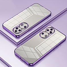 Funda Silicona Ultrafina Carcasa Transparente SY1 para Huawei P50 Morado