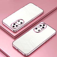 Funda Silicona Ultrafina Carcasa Transparente SY1 para Huawei P50 Oro Rosa