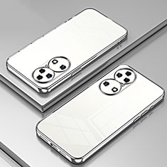 Funda Silicona Ultrafina Carcasa Transparente SY1 para Huawei P50 Plata