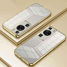 Funda Silicona Ultrafina Carcasa Transparente SY1 para Huawei P60 Pro Oro