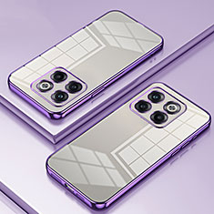 Funda Silicona Ultrafina Carcasa Transparente SY1 para OnePlus 10T 5G Morado