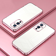 Funda Silicona Ultrafina Carcasa Transparente SY1 para OnePlus 9 5G Oro Rosa