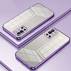 Funda Silicona Ultrafina Carcasa Transparente SY1 para OnePlus 9R 5G Morado