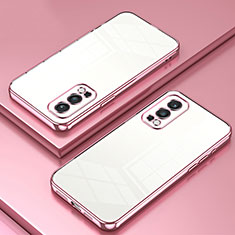 Funda Silicona Ultrafina Carcasa Transparente SY1 para OnePlus Nord 2 5G Oro Rosa