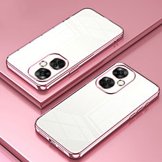 Funda Silicona Ultrafina Carcasa Transparente SY1 para OnePlus Nord CE 3 Lite 5G Oro Rosa