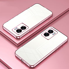 Funda Silicona Ultrafina Carcasa Transparente SY1 para OnePlus Nord N300 5G Oro Rosa