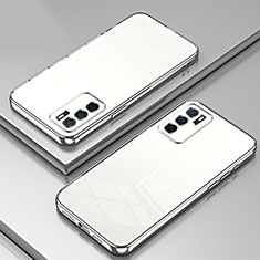 Funda Silicona Ultrafina Carcasa Transparente SY1 para Oppo A16 Plata