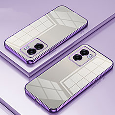 Funda Silicona Ultrafina Carcasa Transparente SY1 para Oppo A77 5G Morado