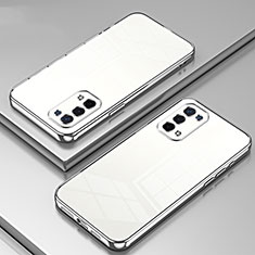 Funda Silicona Ultrafina Carcasa Transparente SY1 para Oppo A93 5G Plata