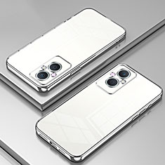 Funda Silicona Ultrafina Carcasa Transparente SY1 para Oppo A96 5G Plata