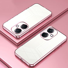 Funda Silicona Ultrafina Carcasa Transparente SY1 para Oppo K11 5G Oro Rosa