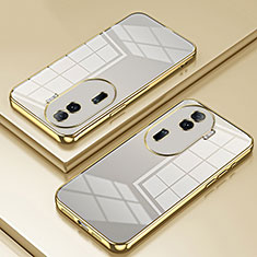 Funda Silicona Ultrafina Carcasa Transparente SY1 para Oppo Reno11 Pro 5G Oro