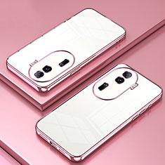 Funda Silicona Ultrafina Carcasa Transparente SY1 para Oppo Reno11 Pro 5G Oro Rosa