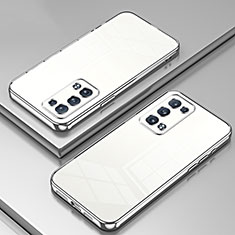 Funda Silicona Ultrafina Carcasa Transparente SY1 para Oppo Reno6 Pro+ Plus 5G Plata