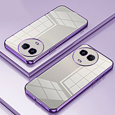 Funda Silicona Ultrafina Carcasa Transparente SY1 para Realme V50 5G Morado