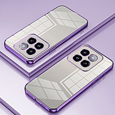 Funda Silicona Ultrafina Carcasa Transparente SY1 para Xiaomi Mi 14 Pro 5G Morado