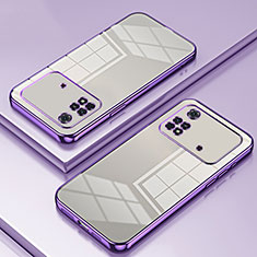 Funda Silicona Ultrafina Carcasa Transparente SY1 para Xiaomi Poco M4 Pro 4G Morado