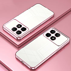 Funda Silicona Ultrafina Carcasa Transparente SY1 para Xiaomi Redmi K70E 5G Oro Rosa